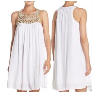 Lilly Pulitzer White Dress with Gold Accents